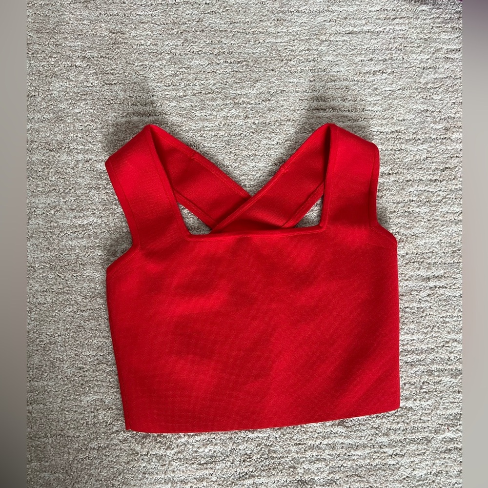 Brand new HM Sculpt Knit Squareneck Cropped Tank
